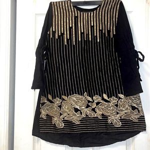 Women’s Sequins  Cotton Top.